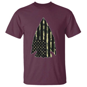 Arrowhead Hunter Vintage Camougflage USA Flag T Shirt