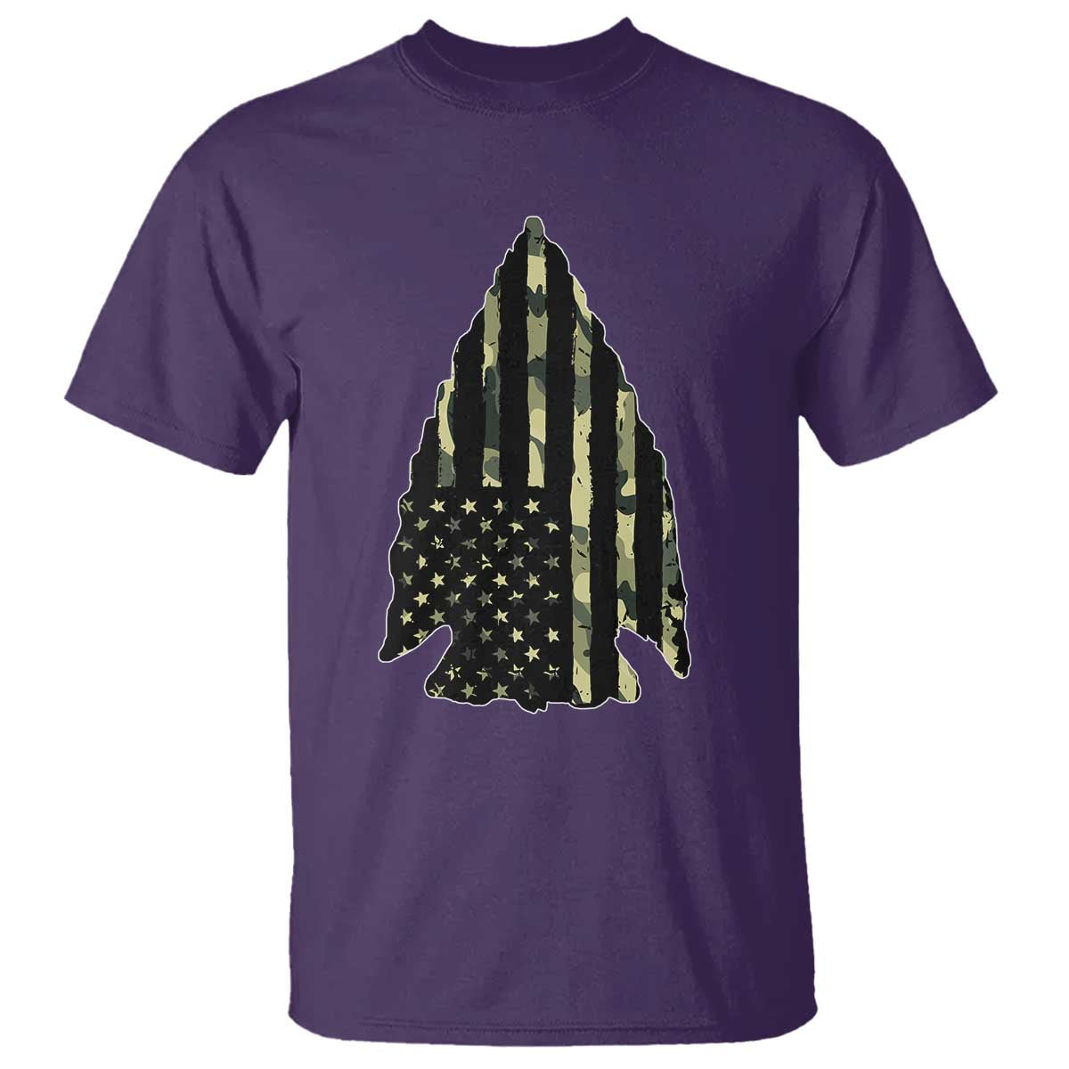 Arrowhead Hunter Vintage Camougflage USA Flag T Shirt