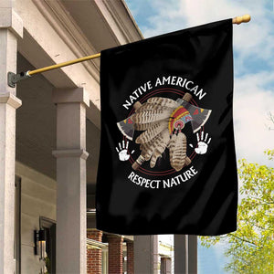 Native American Respect Nature Garden Flag Indigenous Indian War Bonnet Tomahawks TS11 Print Your Wear
