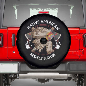 Native American Respect Nature Spare Tire Cover Indigenous Indian War Bonnet Tomahawks TS11 Black Print Your Wear