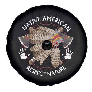 Native American Respect Nature Spare Tire Cover Indigenous Indian War Bonnet Tomahawks TS11 Print Your Wear