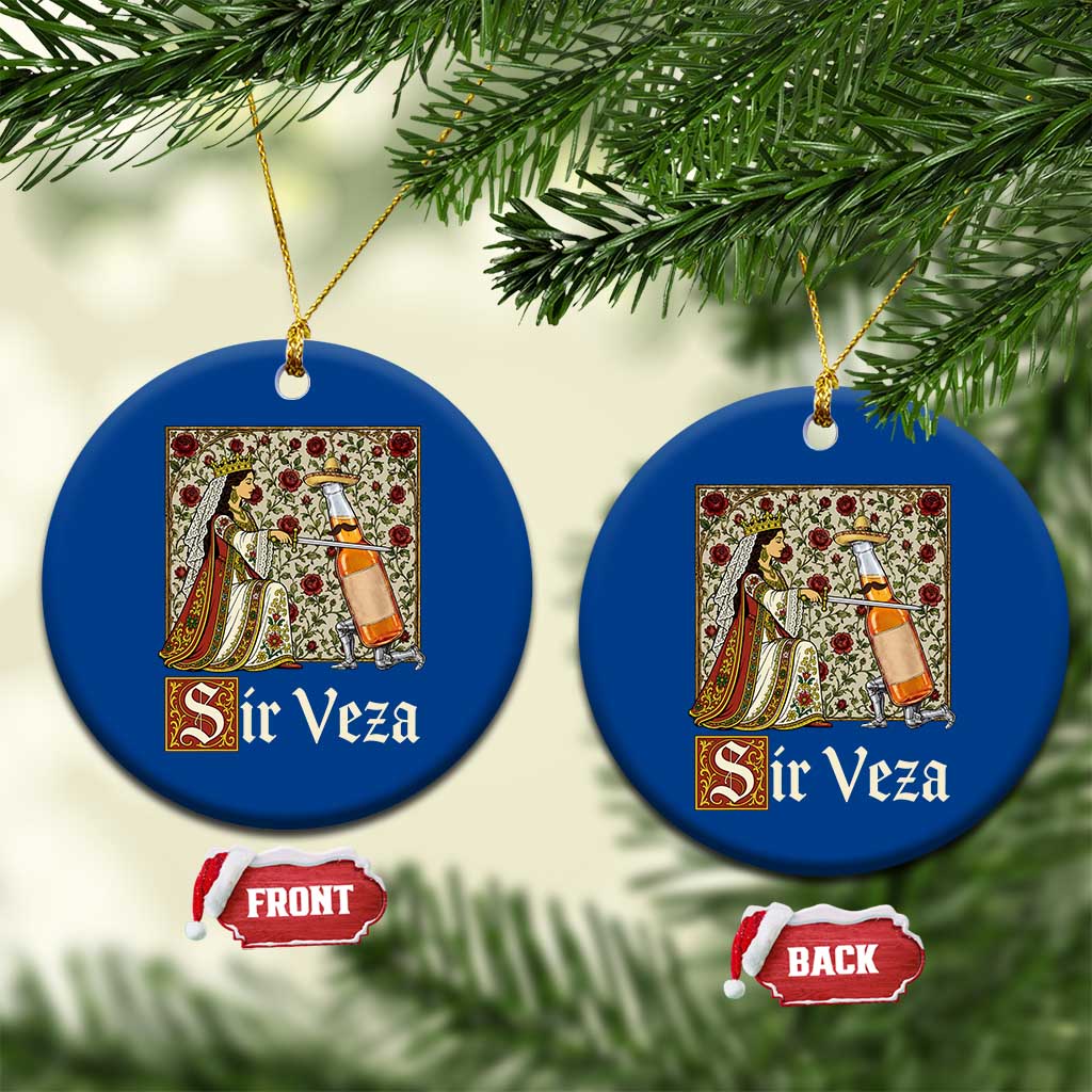 Sir Veza Beer Medieval Knight Pun Sombrero Cinco De Mayo Ceramic Ornament TS11 1pc Blue Print Your Wear