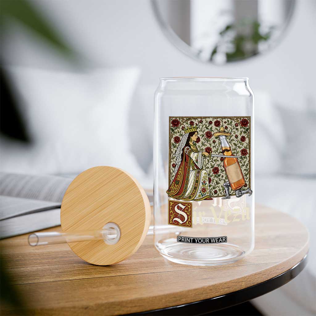 Sir Veza Beer Medieval Knight Pun Sombrero Cinco De Mayo Glass Can TS11 Print Your Wear