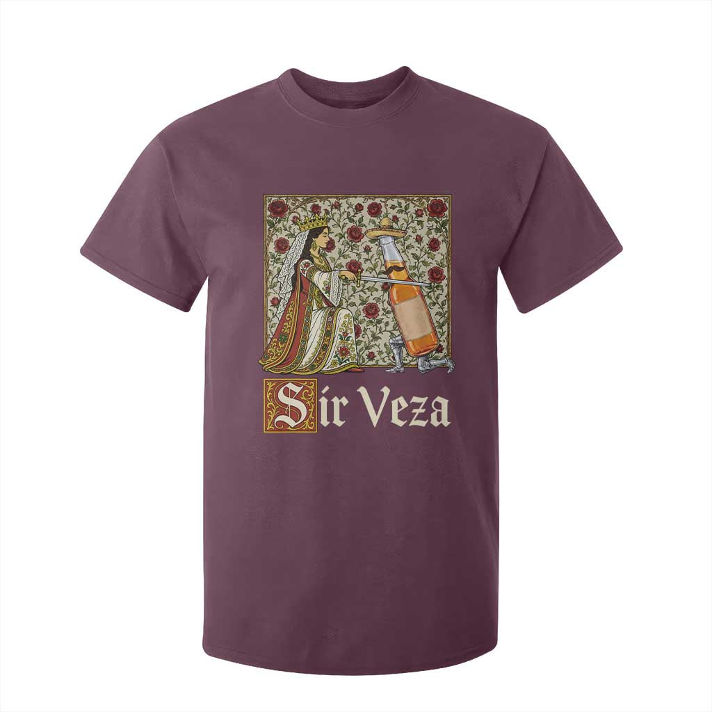 Sir Veza Beer Medieval Knight Pun Sombrero Cinco De Mayo T Shirt For Kid TS11 Maroon Print Your Wear