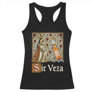 Sir Veza Beer Medieval Knight Pun Sombrero Cinco De Mayo Racerback Tank Top TS11 Black Print Your Wear