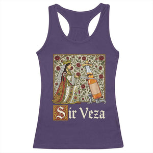 Sir Veza Beer Medieval Knight Pun Sombrero Cinco De Mayo Racerback Tank Top TS11 Purple Print Your Wear