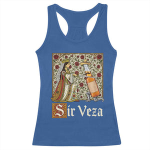 Sir Veza Beer Medieval Knight Pun Sombrero Cinco De Mayo Racerback Tank Top TS11 Royal Blue Print Your Wear