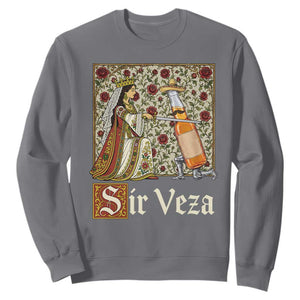 Sir Veza Beer Medieval Knight Pun Sombrero Cinco De Mayo Sweatshirt TS11 Charcoal Print Your Wear