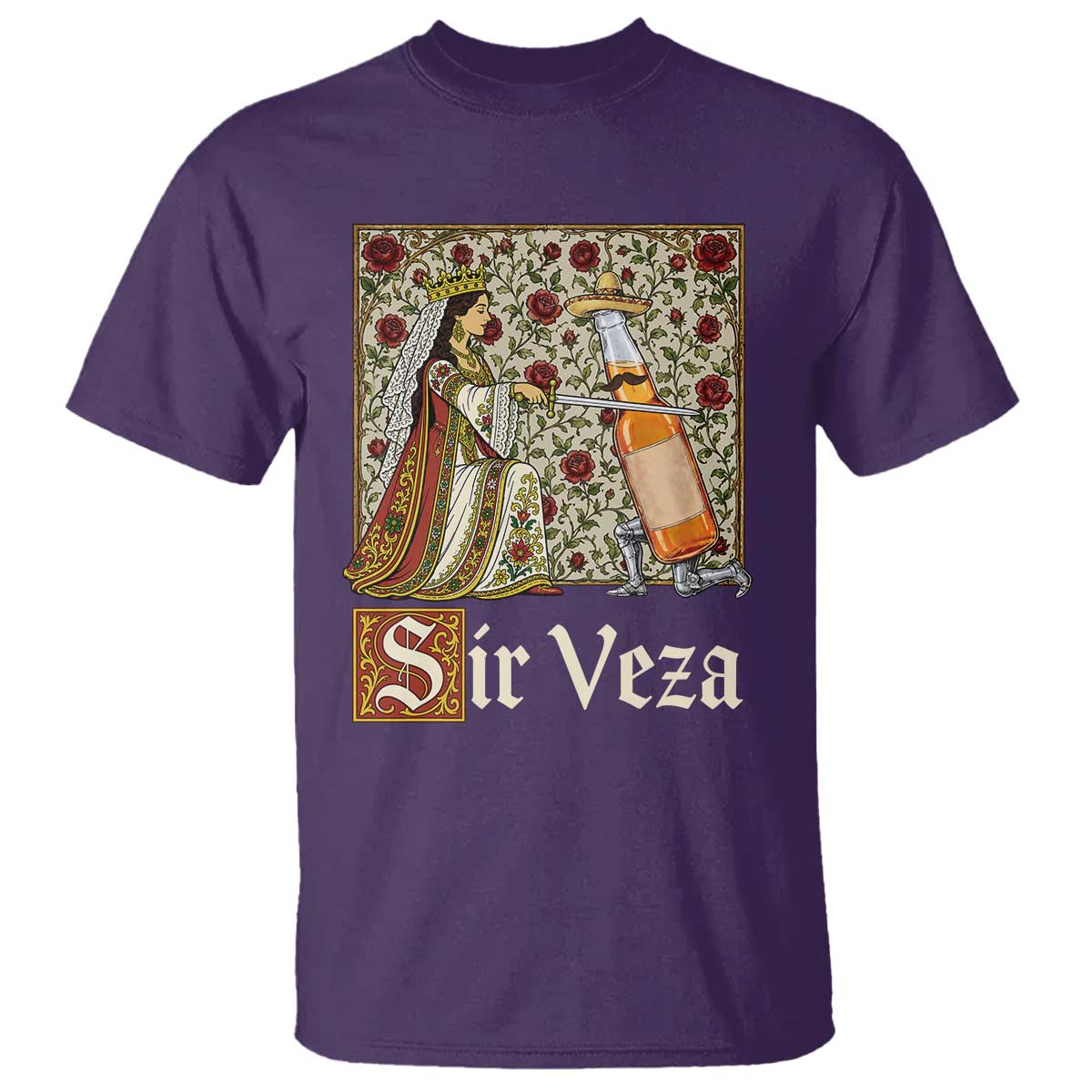 Sir Veza Beer Medieval Knight Pun Sombrero Cinco De Mayo T Shirt TS11 Purple Print Your Wear