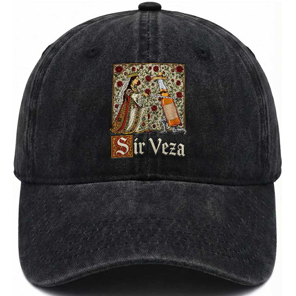 Sir Veza Beer Medieval Knight Pun Sombrero Cinco De Mayo Washed Cotton Baseball Cap TS11 Print Your Wear