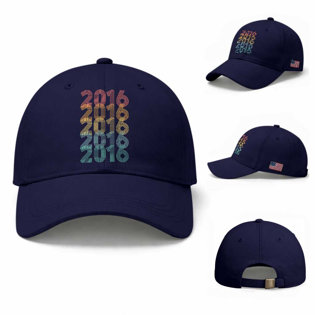 10th Birthday Baseball Cap Vintage 2016 Retro 10 Years Old Birthday TS11 Baseball Cap Universal Fit Dark Blue Print Your Wear