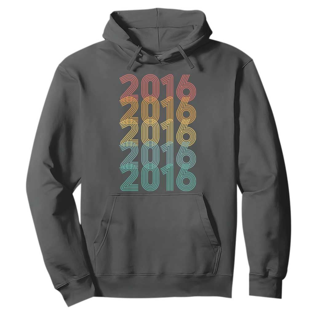 10th Birthday Hoodie Vintage 2016 Retro 10 Years Old Birthday TS11 Dark Heather Print Your Wear