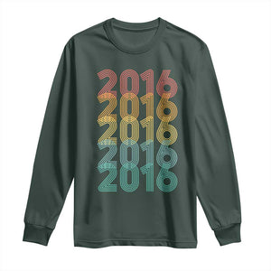 10th Birthday Long Sleeve Shirt Vintage 2016 Retro 10 Years Old Birthday TS11 Dark Forest Green Print Your Wear