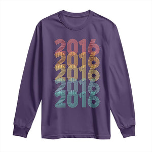 10th Birthday Long Sleeve Shirt Vintage 2016 Retro 10 Years Old Birthday TS11 Purple Print Your Wear