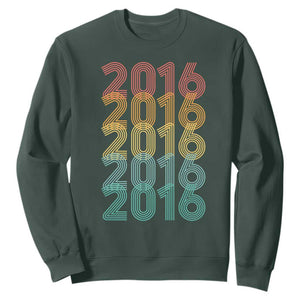 10th Birthday Sweatshirt Vintage 2016 Retro 10 Years Old Birthday TS11 Dark Forest Green Print Your Wear