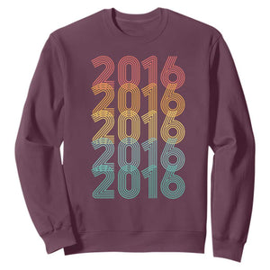 10th Birthday Sweatshirt Vintage 2016 Retro 10 Years Old Birthday TS11 Maroon Print Your Wear
