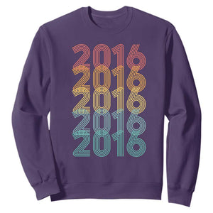 10th Birthday Sweatshirt Vintage 2016 Retro 10 Years Old Birthday TS11 Purple Print Your Wear