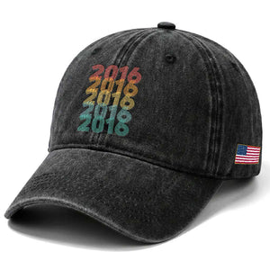 10th Birthday Washed Cotton Baseball Cap Vintage 2016 Retro 10 Years Old Birthday TS11 Print Your Wear