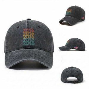 10th Birthday Washed Cotton Baseball Cap Vintage 2016 Retro 10 Years Old Birthday TS11 Washed Cap Universal Fit Dark Gray Print Your Wear