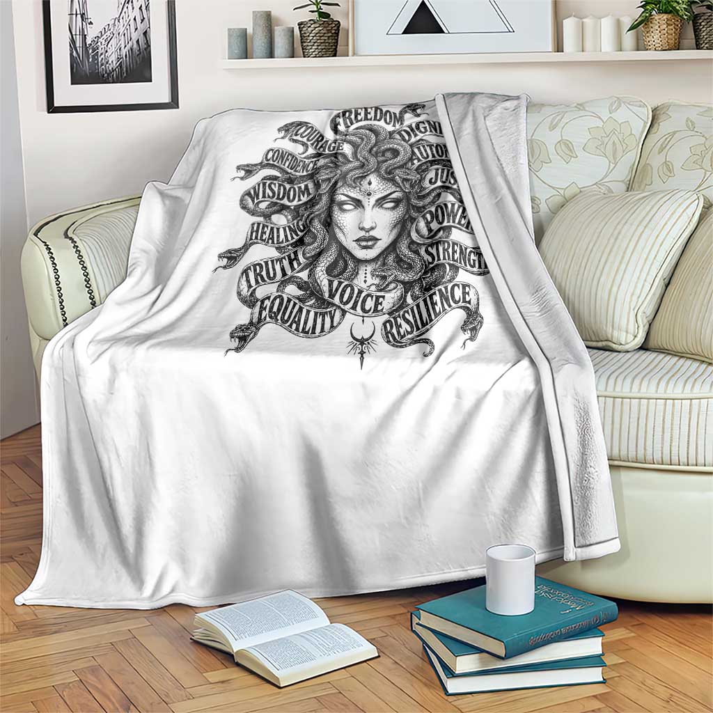 Feminist Medusa Power Snake Wisdom Equality Goth Throw Blanket TS11 Print Your Wear