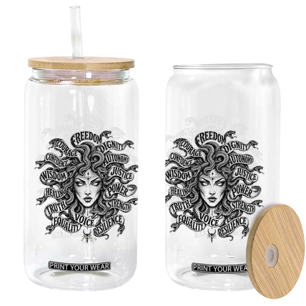 Feminist Medusa Power Snake Wisdom Equality Goth Glass Can TS11 Print Your Wear