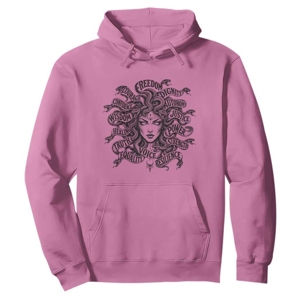 Feminist Medusa Power Snake Wisdom Equality Goth Hoodie TS11 Azalea Print Your Wear