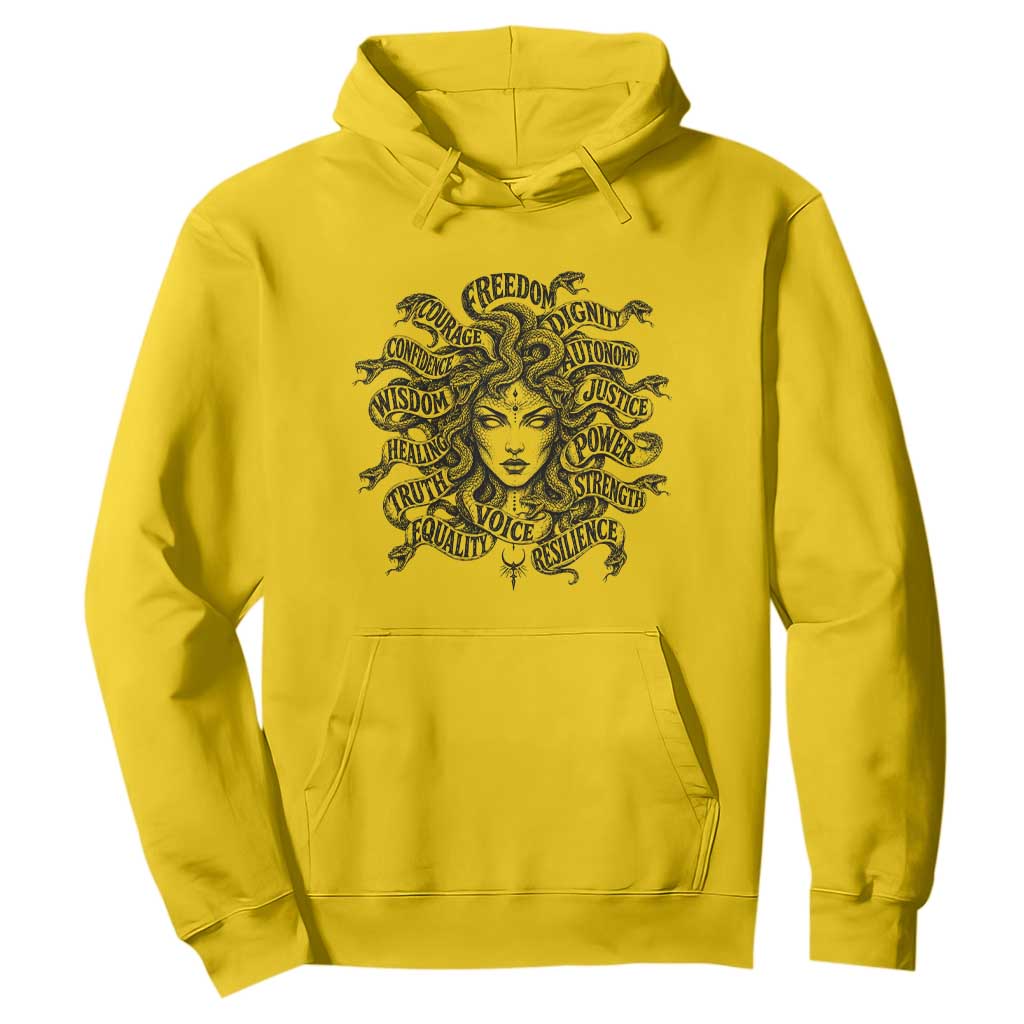 Feminist Medusa Power Snake Wisdom Equality Goth Hoodie TS11 Daisy Print Your Wear