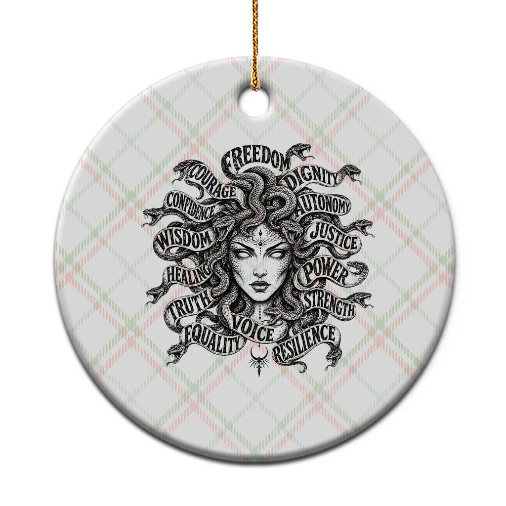 Feminist Medusa Power Snake Wisdom Equality Goth Ceramic Ornament TS11 1pc Christmas Plaid Print Your Wear