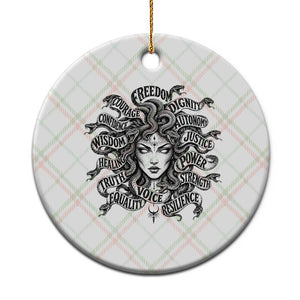 Feminist Medusa Power Snake Wisdom Equality Goth Ceramic Ornament TS11 1pc Christmas Plaid Print Your Wear
