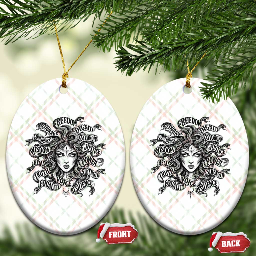 Feminist Medusa Power Snake Wisdom Equality Goth Ceramic Ornament TS11 Print Your Wear