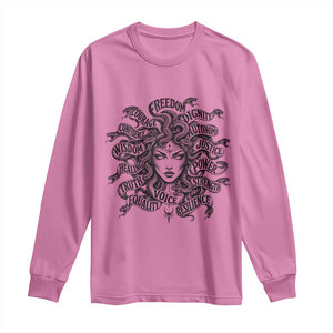 Feminist Medusa Power Snake Wisdom Equality Goth Long Sleeve Shirt TS11 Azalea Print Your Wear