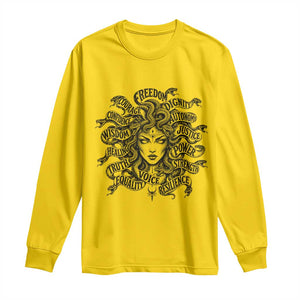 Feminist Medusa Power Snake Wisdom Equality Goth Long Sleeve Shirt TS11 Daisy Print Your Wear