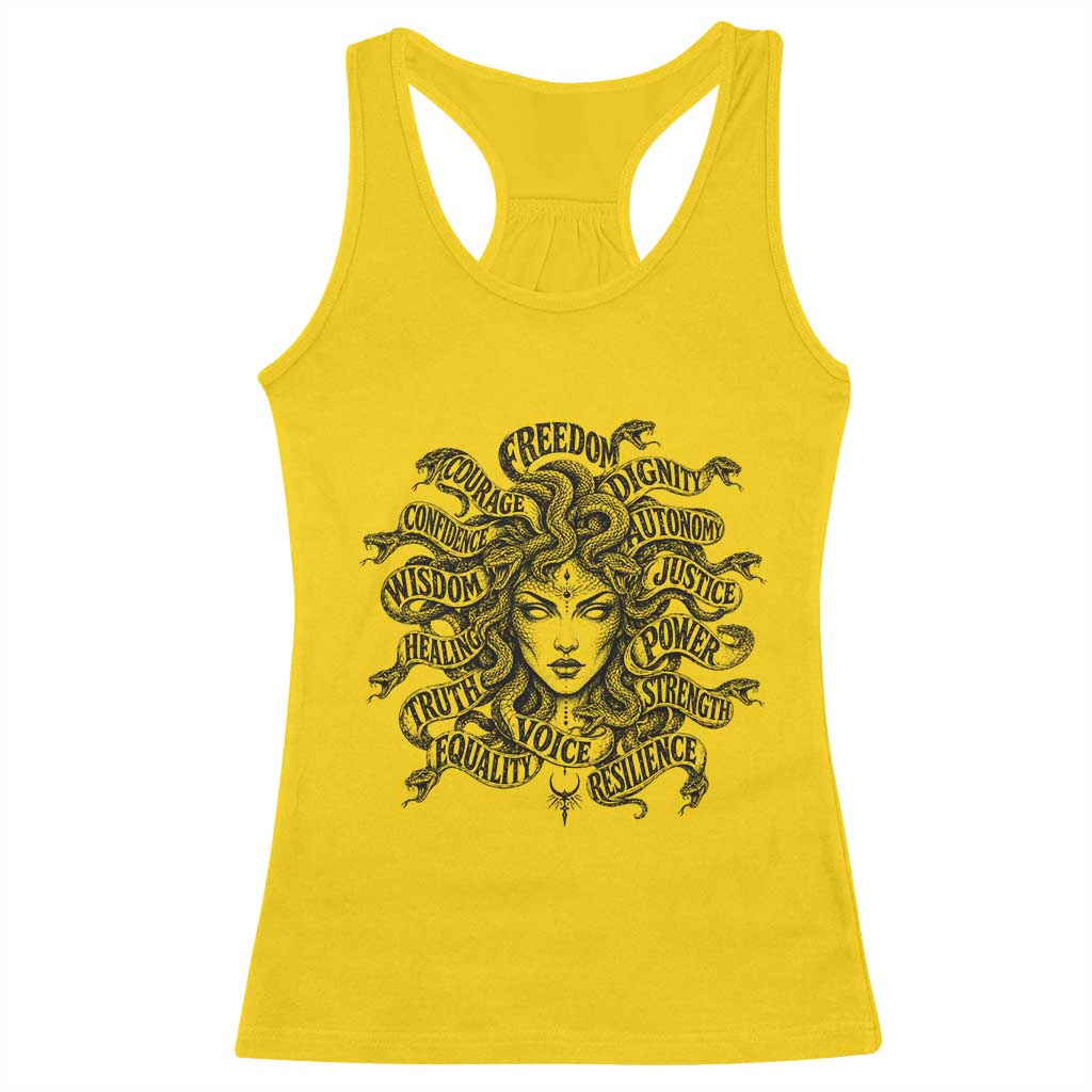Feminist Medusa Power Snake Wisdom Equality Goth Racerback Tank Top TS11 Daisy Print Your Wear
