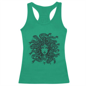 Feminist Medusa Power Snake Wisdom Equality Goth Racerback Tank Top TS11 Irish Green Print Your Wear