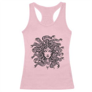 Feminist Medusa Power Snake Wisdom Equality Goth Racerback Tank Top TS11 Light Pink Print Your Wear