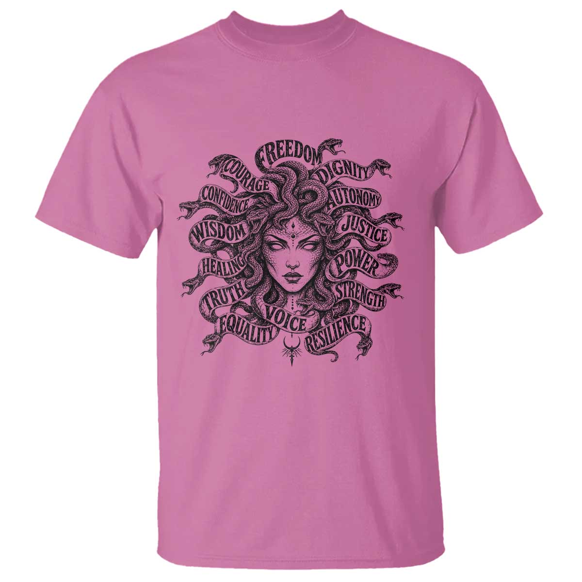 Feminist Medusa Power Snake Wisdom Equality Goth T Shirt TS11 Azalea Print Your Wear