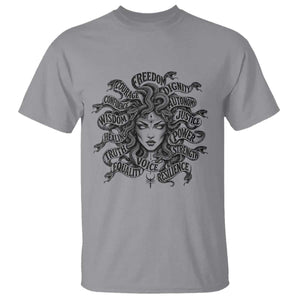 Feminist Medusa Power Snake Wisdom Equality Goth T Shirt TS11 Sport Gray Print Your Wear