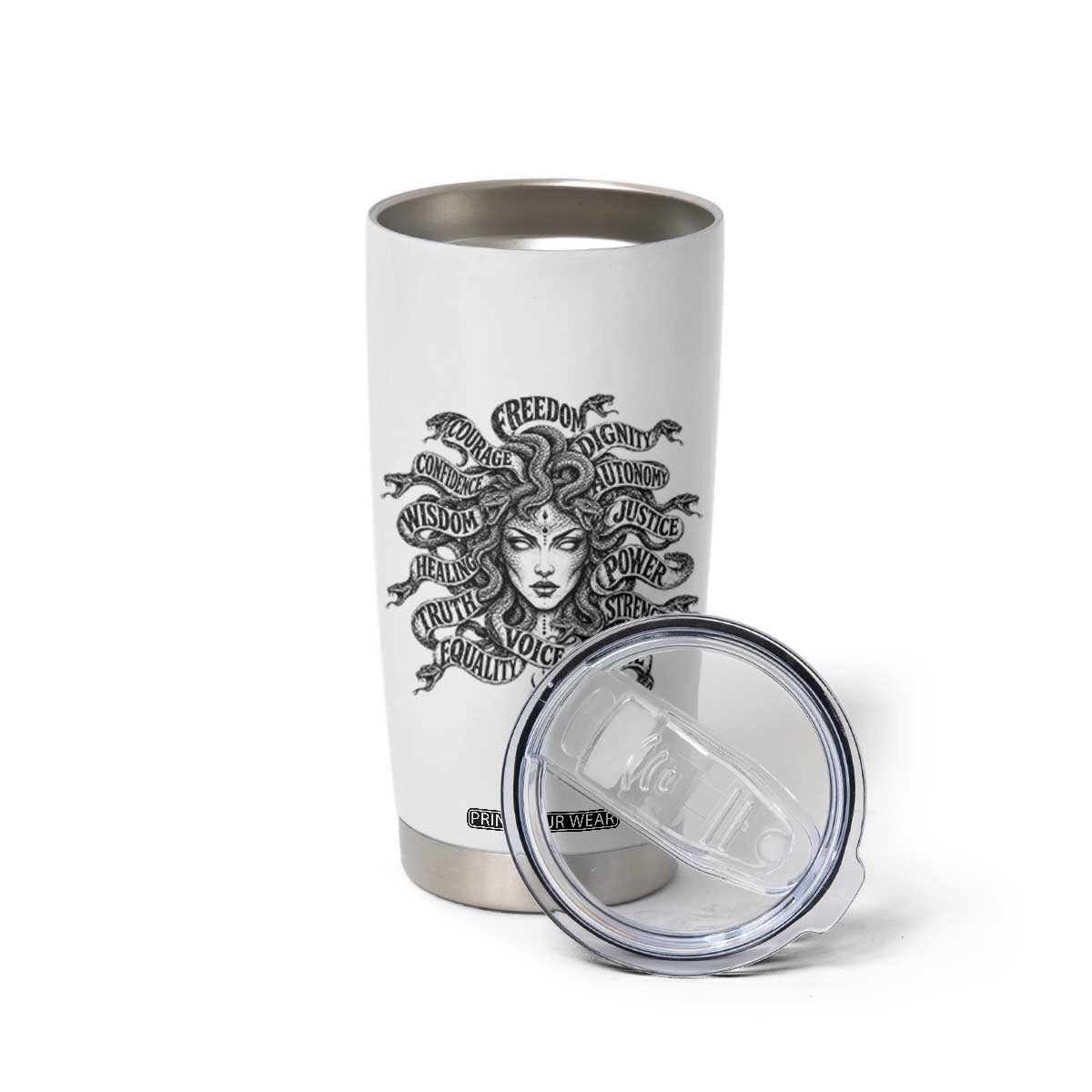 Feminist Medusa Power Snake Wisdom Equality Goth Tumbler Cup TS11 Print Your Wear