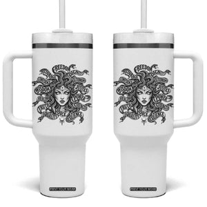 Feminist Medusa Power Snake Wisdom Equality Goth Tumbler With Handle TS11 One Size: 40 oz White Print Your Wear