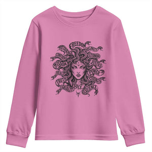 Feminist Medusa Power Snake Wisdom Equality Goth Youth Sweatshirt TS11 Azalea Print Your Wear
