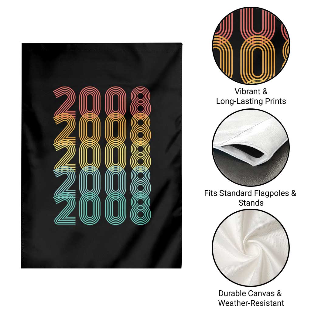 18th Birthday Garden Flag Vintage 2008 Retro 18 Years Old Birthday TS11 Print Your Wear
