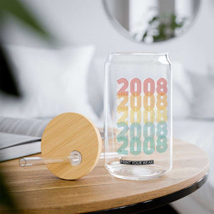 18th Birthday Glass Can Vintage 2008 Retro 18 Years Old Birthday TS11 Print Your Wear