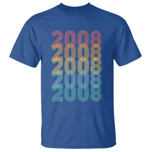 18th Birthday T Shirt Vintage 2008 Retro 18 Years Old Birthday TS11 Royal Blue Print Your Wear