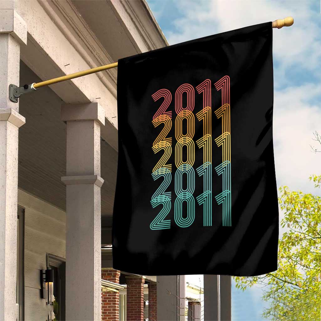 15th Birthday Garden Flag Vintage 2011 Retro 15 Years Old Birthday TS11 Print Your Wear