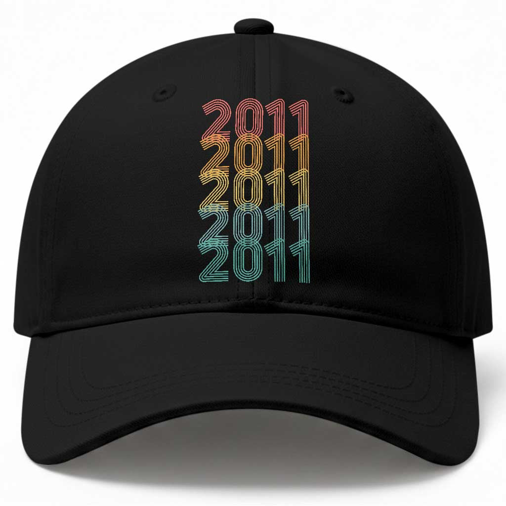 15th Birthday Baseball Cap Vintage 2011 Retro 15 Years Old Birthday TS11 Print Your Wear