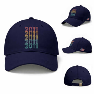 15th Birthday Baseball Cap Vintage 2011 Retro 15 Years Old Birthday TS11 Baseball Cap Universal Fit Dark Blue Print Your Wear