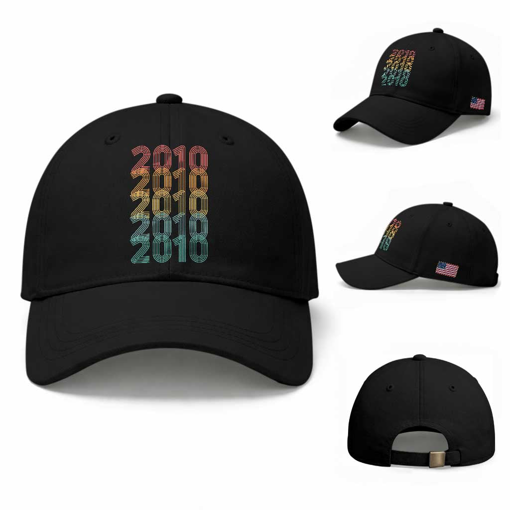 16th Birthday Baseball Cap Vintage 2010 Retro 16 Years Old Birthday TS11 Baseball Cap Universal Fit Black Print Your Wear