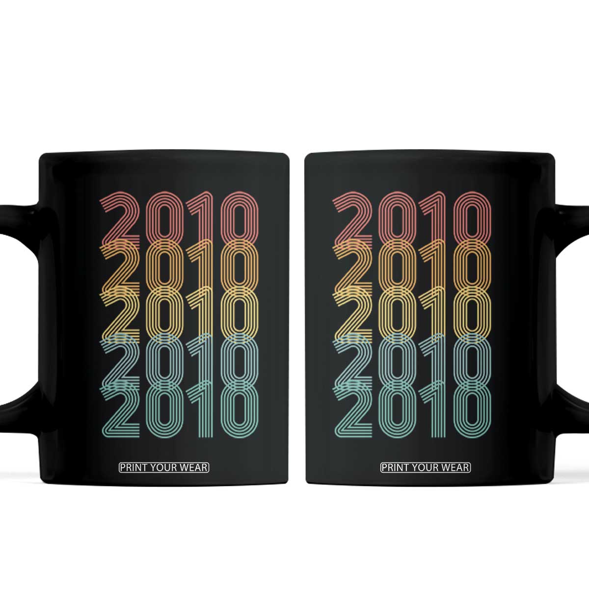 16th Birthday Coffee Mug Vintage 2010 Retro 16 Years Old Birthday TS11 Black Print Your Wear