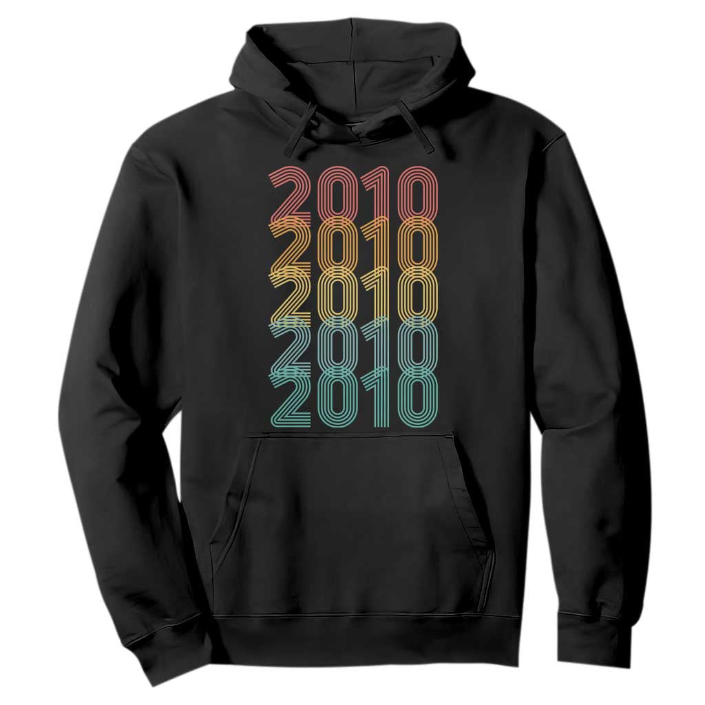 16th Birthday Hoodie Vintage 2010 Retro 16 Years Old Birthday TS11 Black Print Your Wear
