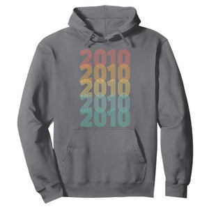 16th Birthday Hoodie Vintage 2010 Retro 16 Years Old Birthday TS11 Charcoal Print Your Wear